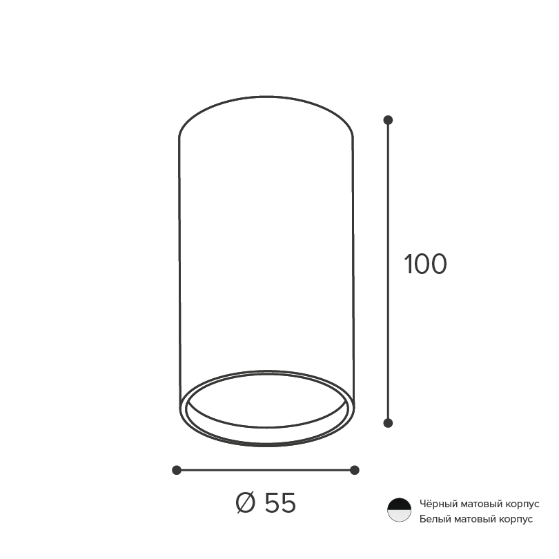 Накладной светильник Wolta Basic WSL-GU10/01BL