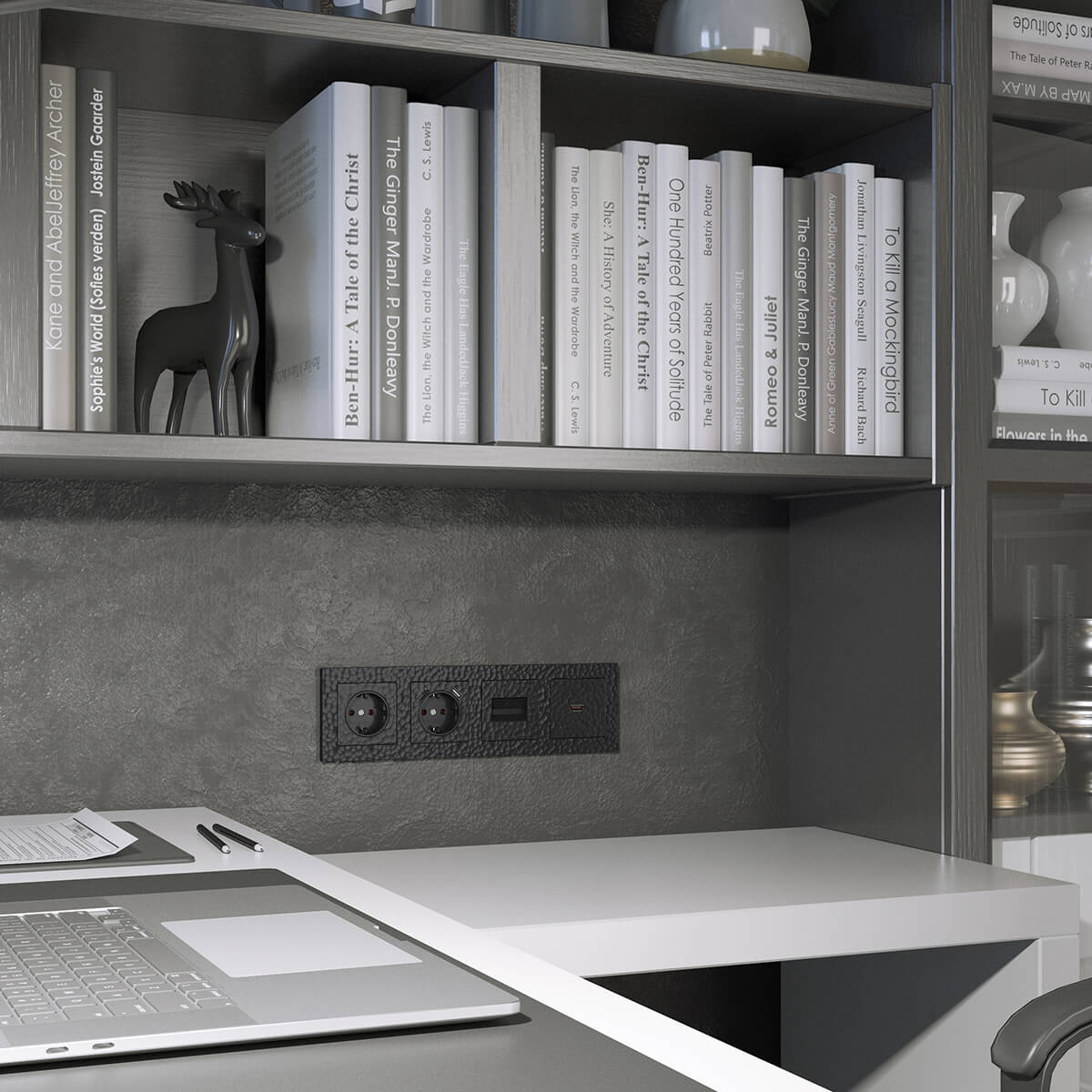 Розетка Werkel Hammer черный 4690389162831