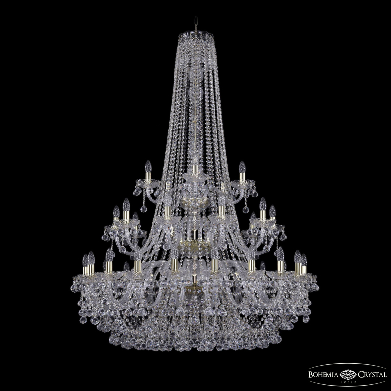 Подвесная люстра второго света Bohemia Ivele Crystal 1409/20+10+5/400/h-160/3d G