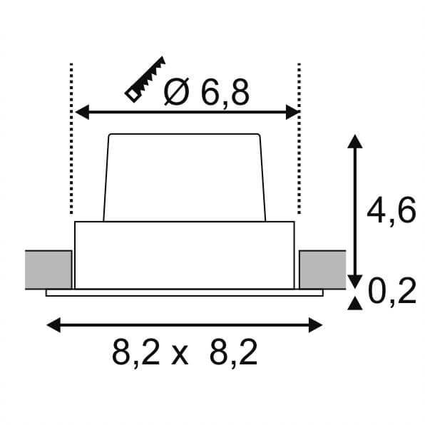 Встраиваемый светодиодный светильник SLV New Tria 68 Led Round Set 114386