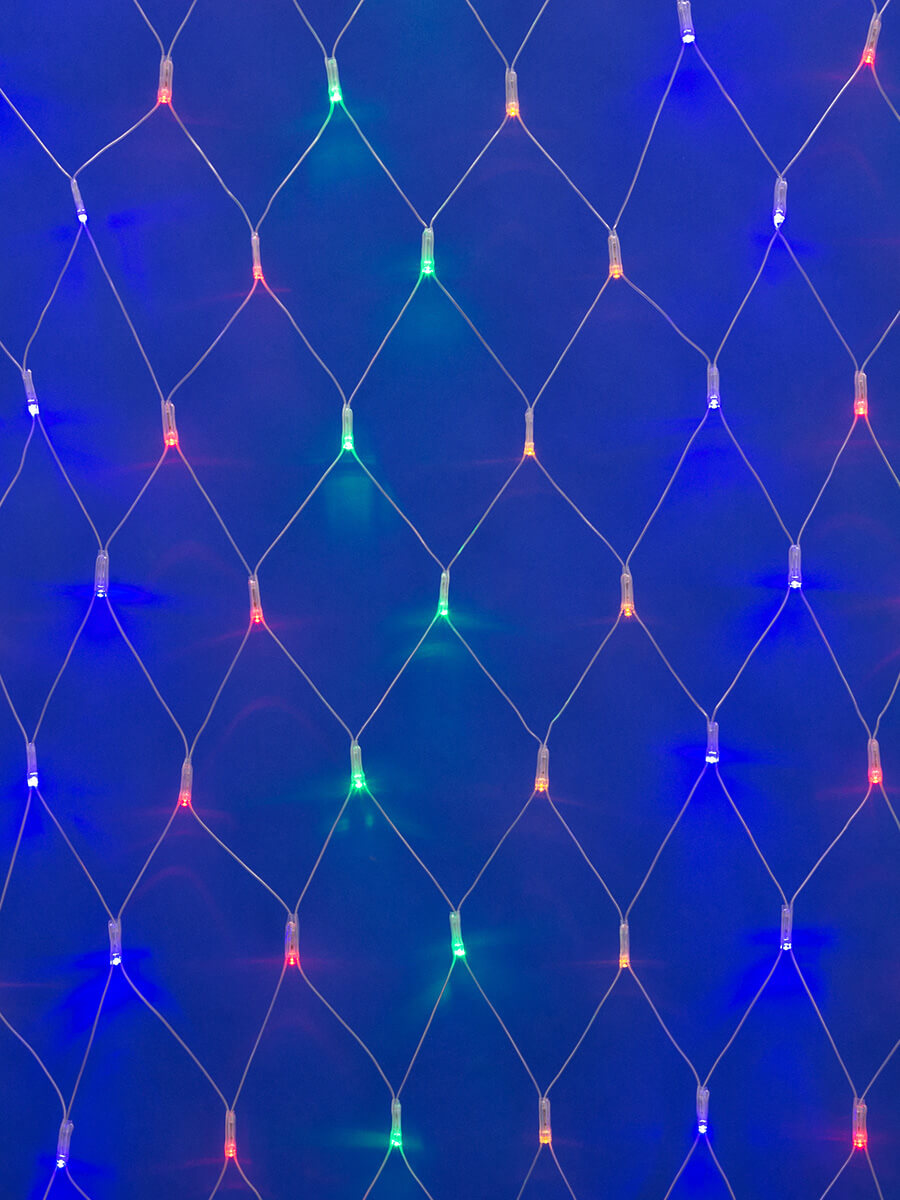 Светодиодная гирлянда (06731) Uniel сетка 220V разноцветный ULD-N4207-320/DTA MULTI IP20