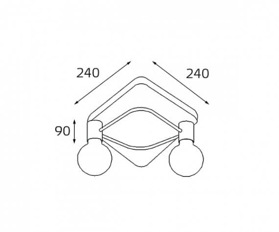 Потолочный светильник Italline Vega PL 6088/2 bronze
