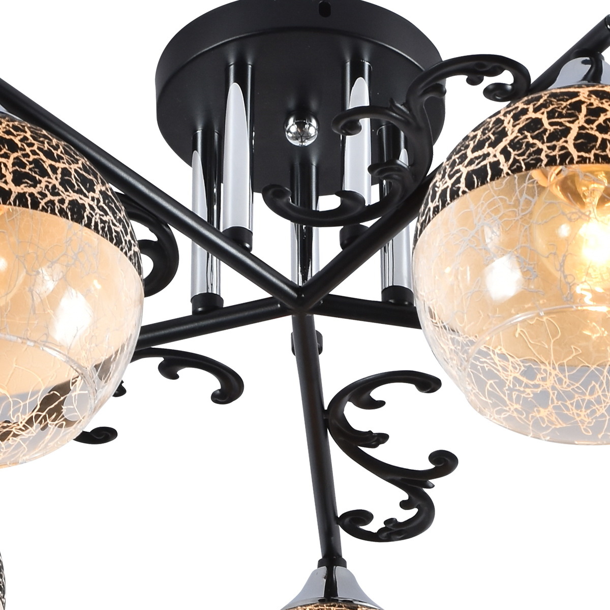 Люстра на штанге Reluce 01277-0.3-05B BK+CR