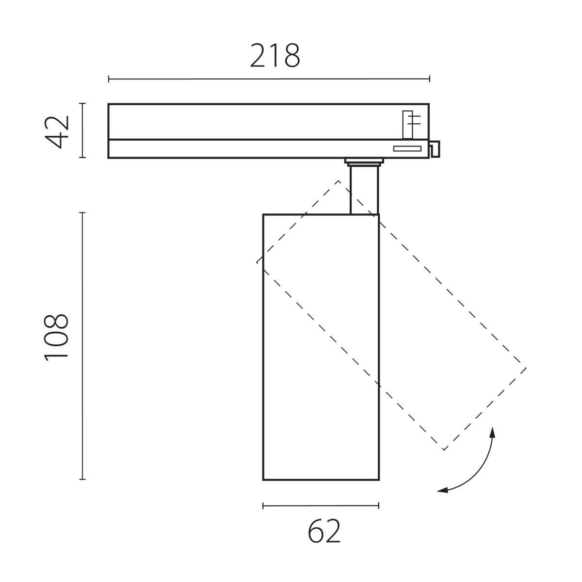 Трековый трехфазный светильник Quattro LED с управлением TRIAC Lightstar Alta Base A5147TRIAC