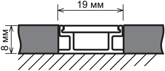 Профиль встраиваемый напольный алюминиевый Elektrostandard LL-2-ALP002 4690389104398