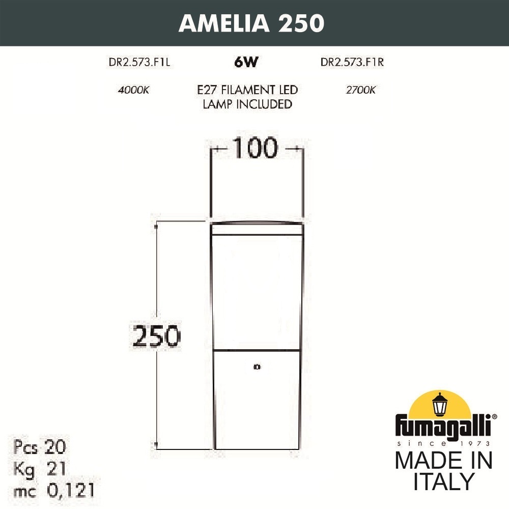 Ландшафтный светильник Fumagalli Amelia DR2.573.000.BYF1R