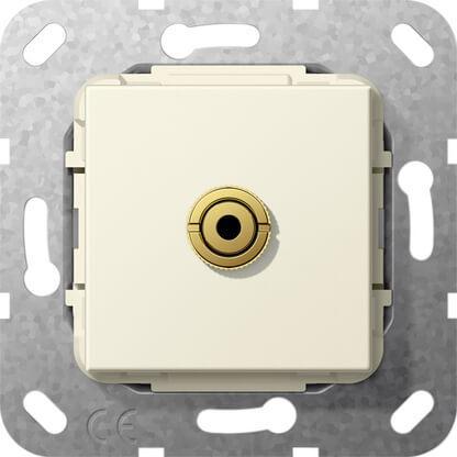 Розетка Minijack Gira System 55 кремовый глянцевый 564801