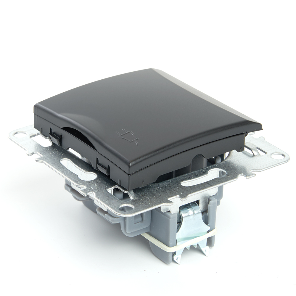 Розетка 1-местная с/з с защитной шторкой Stekker Эрна PST16-9112-03 49156