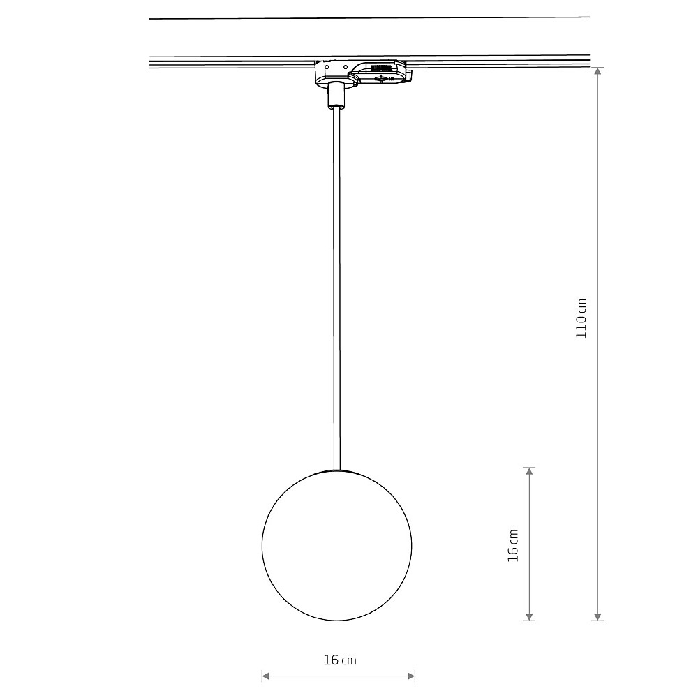 Трековый трехфазный светильник Nowodvorski Ctls Ctls Snowball Black 11295