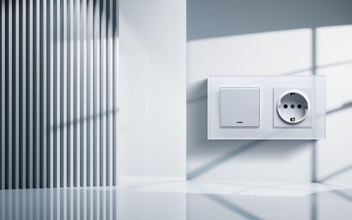 Выключатель кнопочный 1-клавишный 10А/250В с LED подсветкой, белый Kollinger REA-S-013WH для Aspekt, Eleganz, Reflex