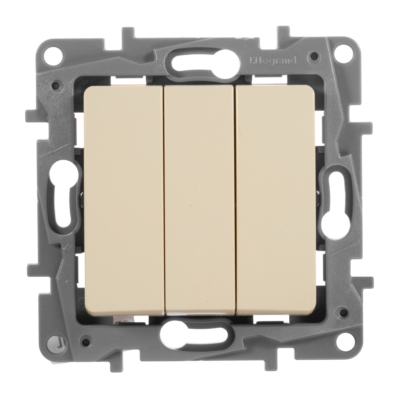 Выключатель трехклавишный Legrand Etika 10A 250V слоновая кость 672313