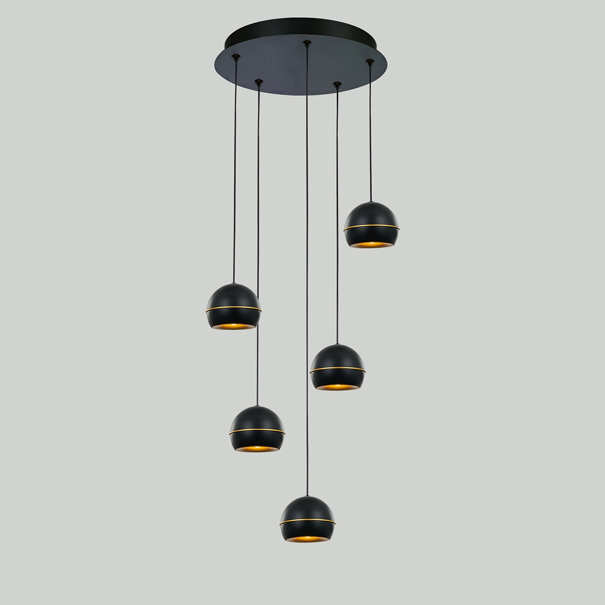 Подвесная люстра DeLight Collection MD21001034-5A black/gold