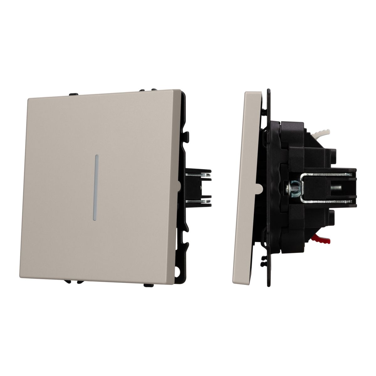 Выключатель звонковый 1 кл подсветка софт-тач кашемир Arlight SWT-MKR1-SFPL-L-CA (250V, 10A) 061783(1)
