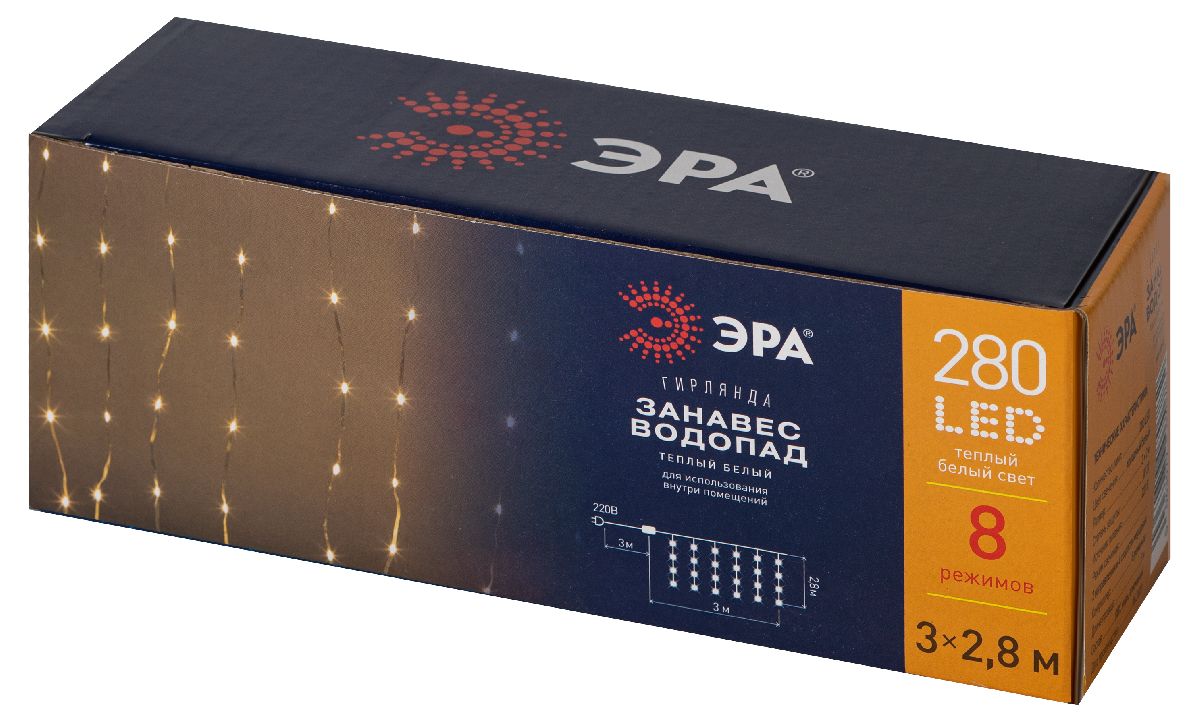 Светодиодная гирлянда Эра ENIN-300WL Б0060418