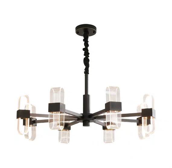 Подвесная люстра Elvan LU-1933/8-12W-NH-Bk