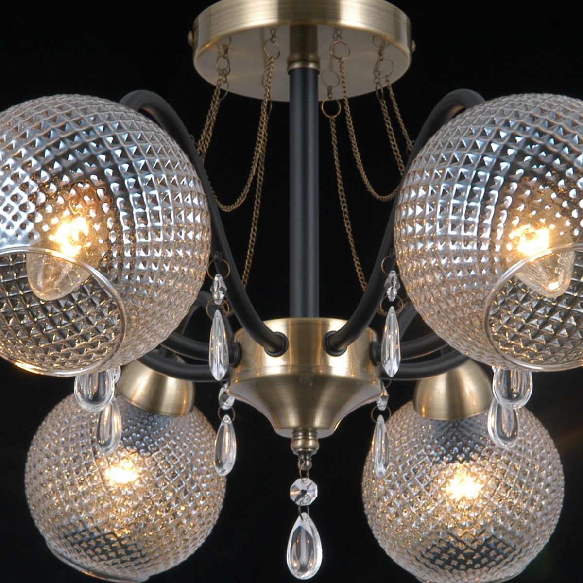 Люстра на штанге Illumico IL0432-8CSQ-29 AB BK