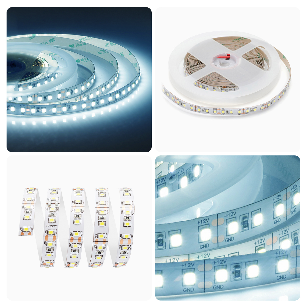 Светодиодная лента Apeyron Стандарт 12В 2835 14,4Вт/м 6500К 5м IP20 00-52