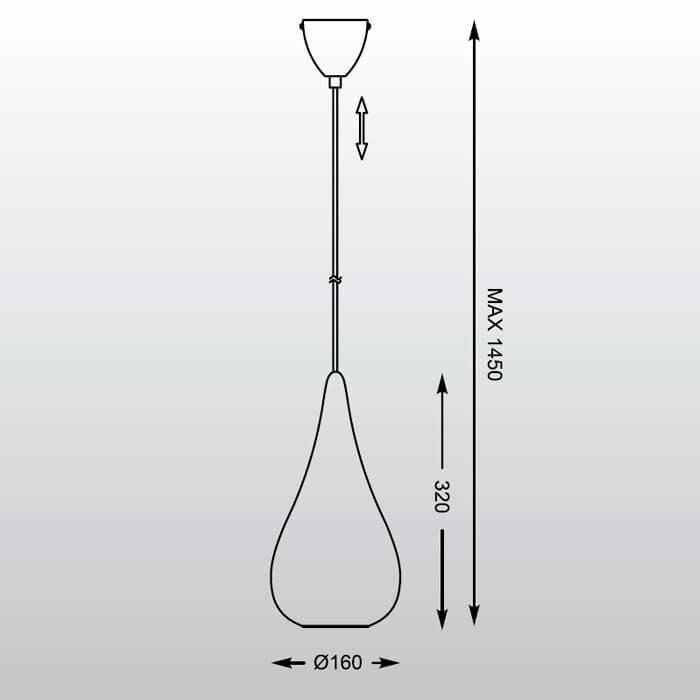 Подвесной светильник Zumaline NAOMI P1305-01S-F4AB