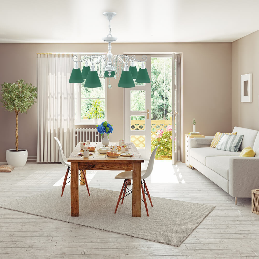 Подвесная люстра прованс Lamp4you Provence E4-07-WM-LMP-O-29-CRL-E4-07-GR-DN