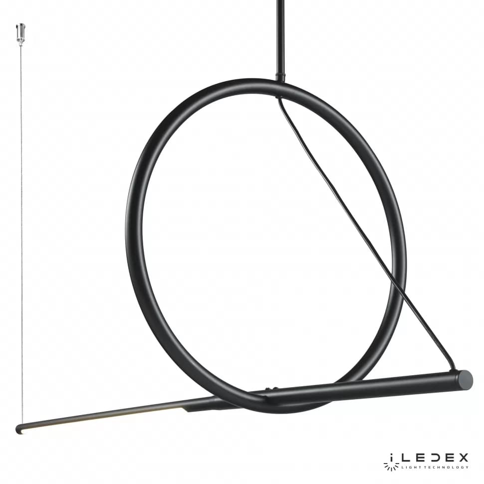 Подвесной светодиодный светильник iLedex Zoom 8075P/S-18W-3000K MBK-WH УЦ