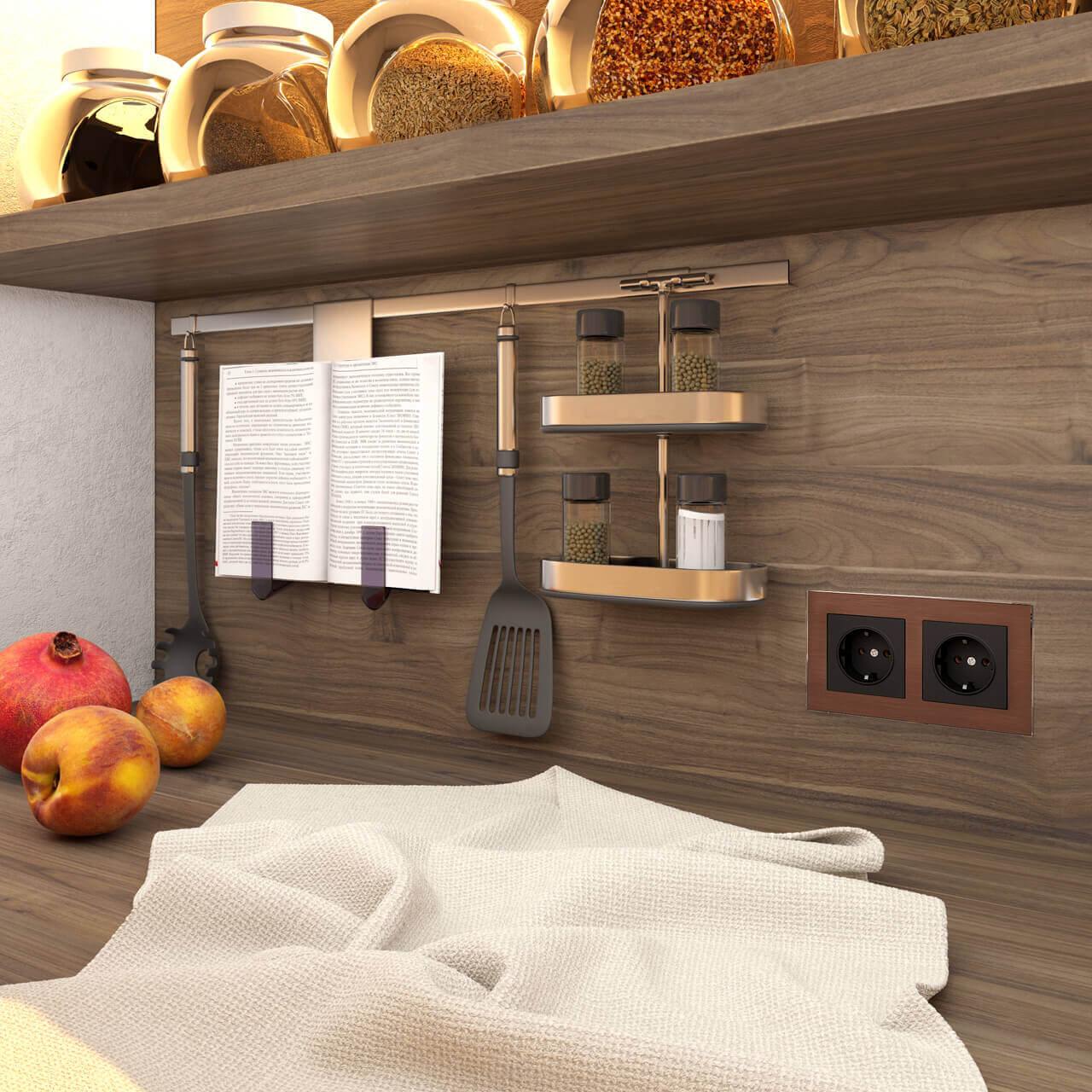 Рамка Werkel Aluminium на 2 поста коричневый алюминий W0021714 4690389158186