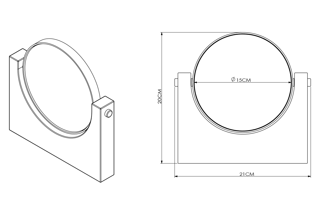 Зеркало настольное Garda Decor 19-OA-9897