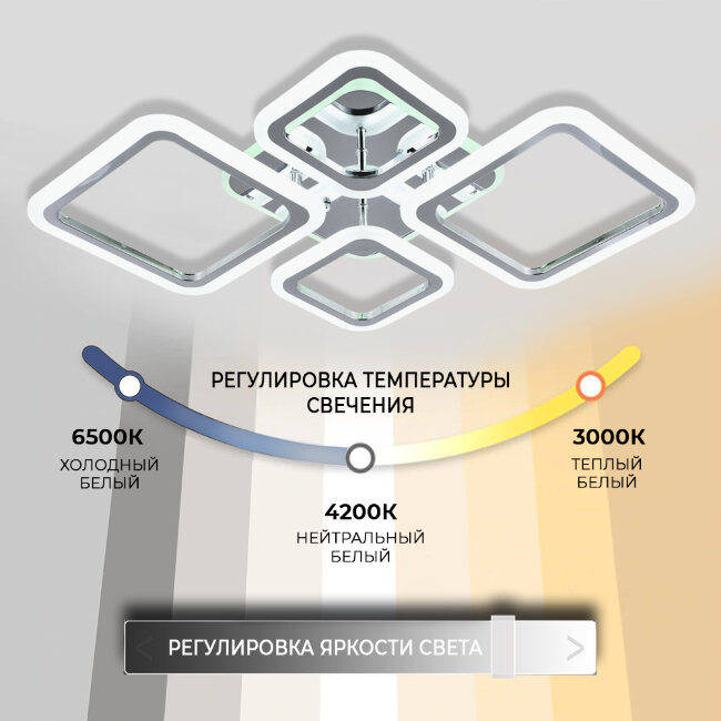 Потолочная люстра Seven Fires Makena SF5009/5C-CR-RGB