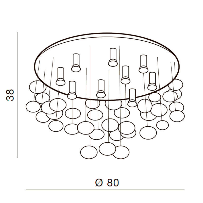 Потолочная люстра Azzardo Luvia 80 AZ2542
