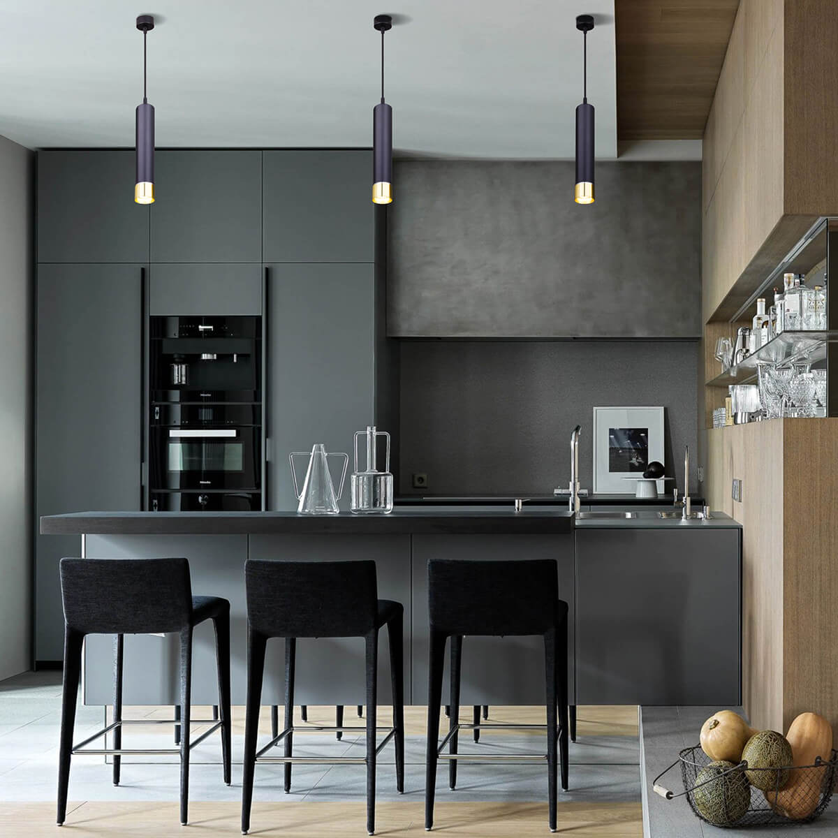 Подвесной светильник Elektrostandard DLN107 GU10 черный/золото 4690389148620