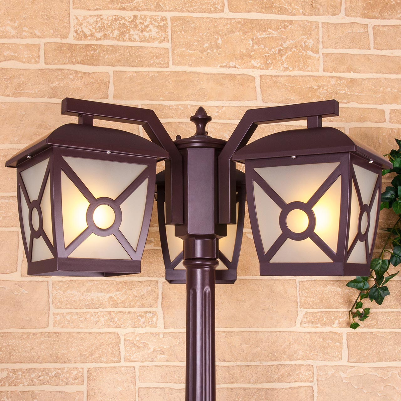 Садово-парковый светильник Elektrostandard Columba F/3 коричневый GL 1022F/3 4690389137303