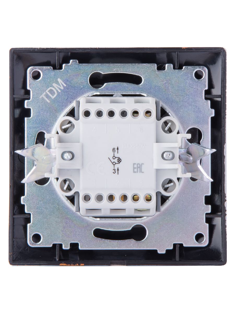 Выключатель одноклавишный с подсветкой Лама TDM Electric SQ1815-0646