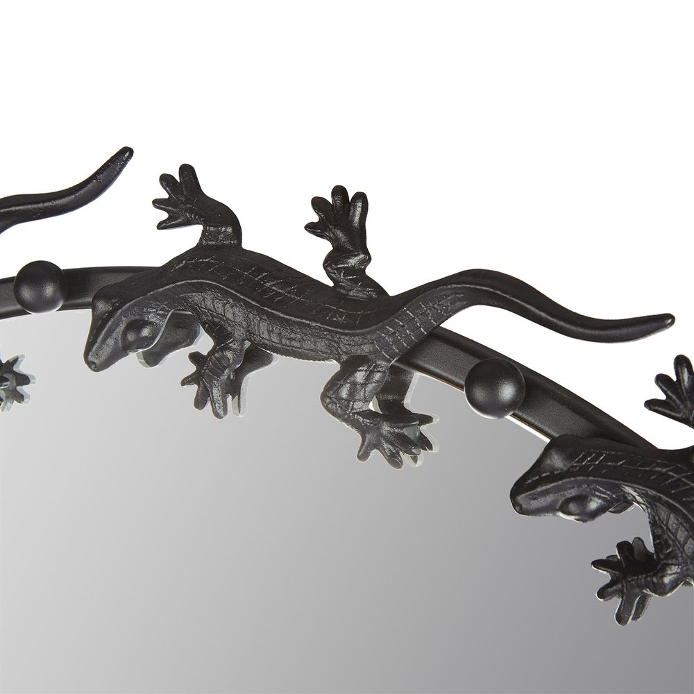 Зеркало Runden Ящерицы черные круглое V20014