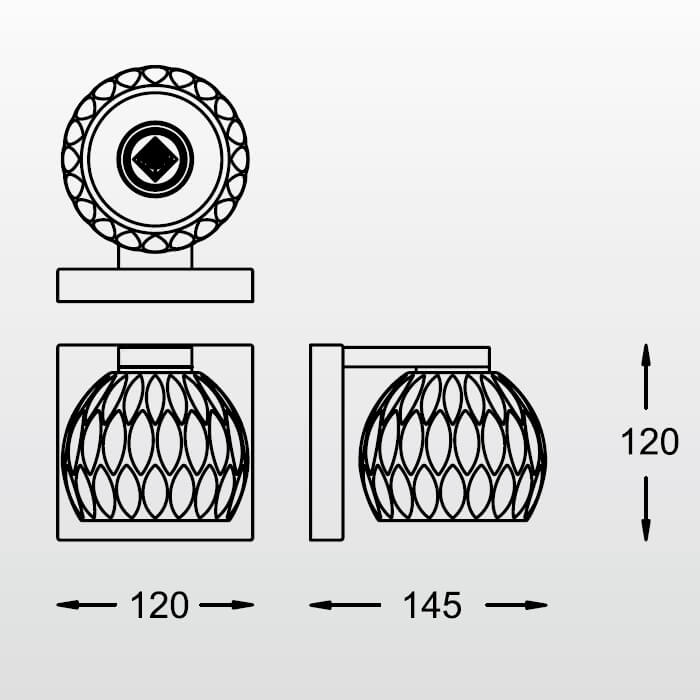 Бра Zumaline AURELIA W0404-01A-B5AC