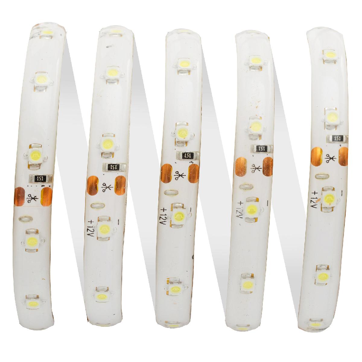 Светодиодная лента Apeyron 12В СТ 4,8Вт/м smd3528, 60д/м IP65 280Лм/м 2,5м 6500К 10-131