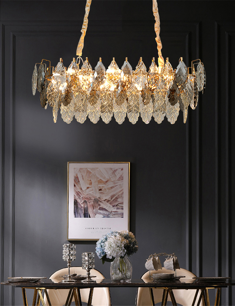 Подвесная люстра флористика Delight Collection D8011P/L-800 gold/smoky