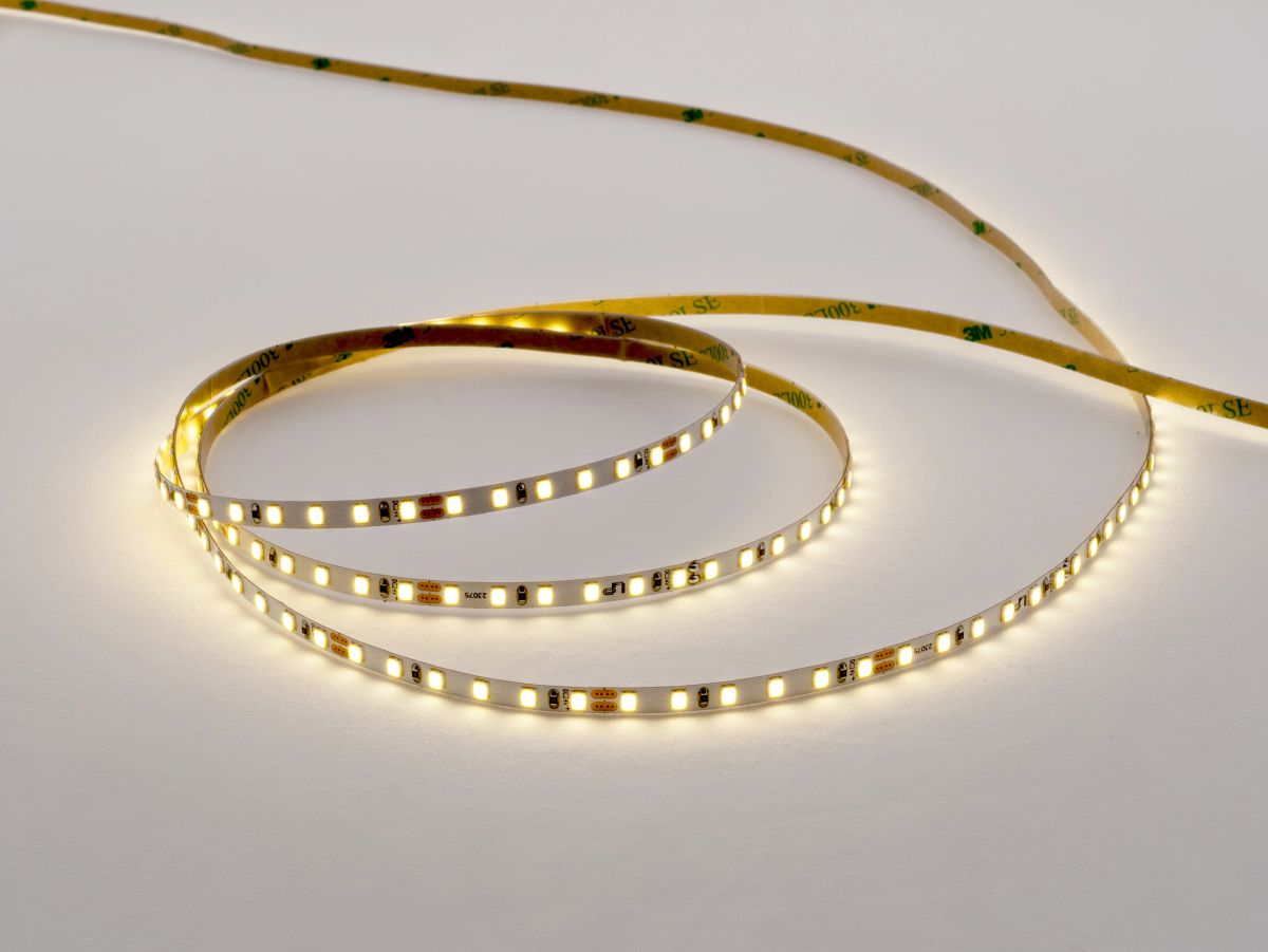 Светодиодная лента узкая LEDS POWER 2835 120/м (5Вт/м) 24В теплая 5мм 006048