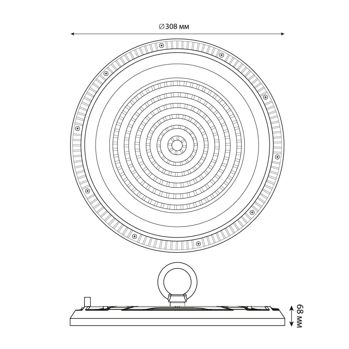 Промышленный светильник Uniel ULY-U37D-200W/4000K IP65 GREY UL-00012785