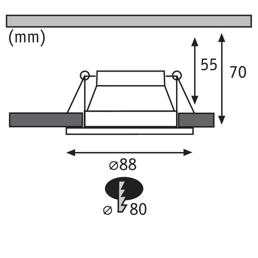 Встраиваемый светодиодный светильник Paulmann Cole Coin 93407