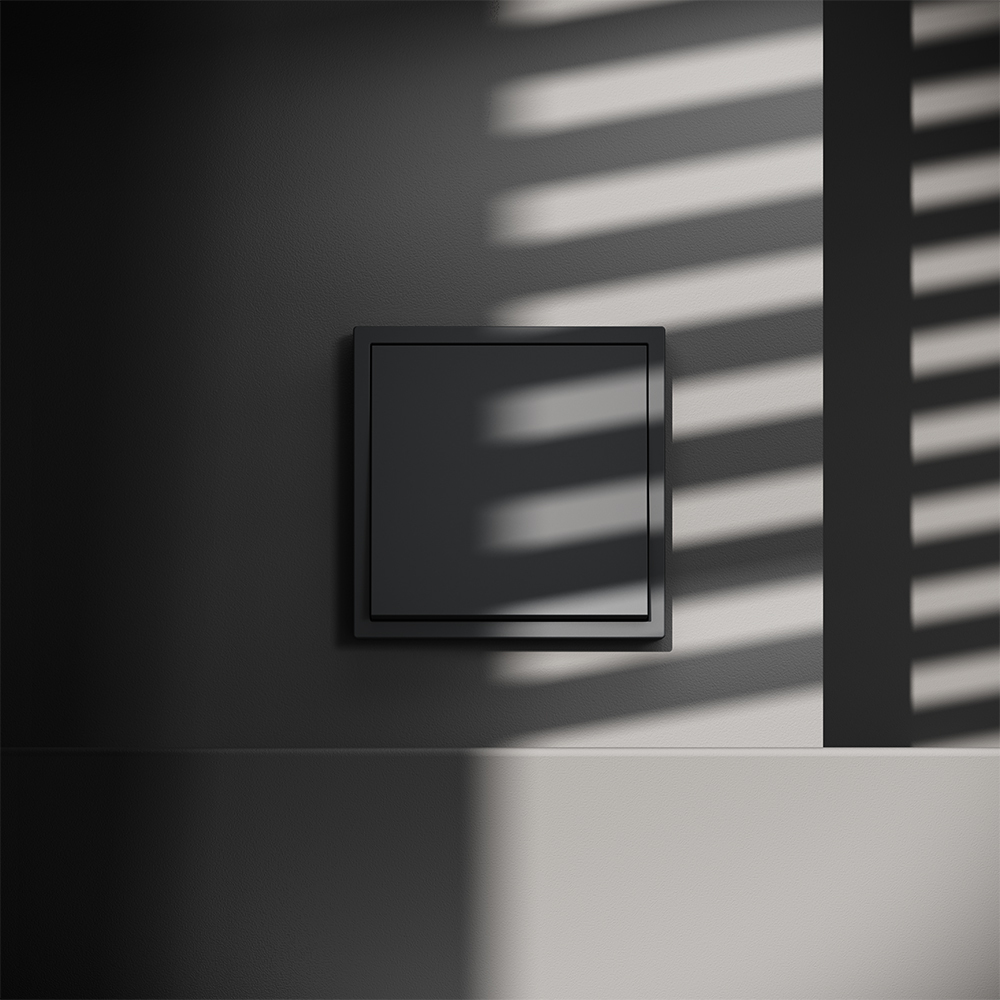 Выключатель с самовозвратом одноклавишный Voltum S70 VLS010607 (графит)