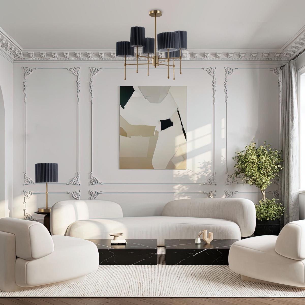 Люстра на штанге Eurosvet Notturno 60162/6 латунь Smart a065665