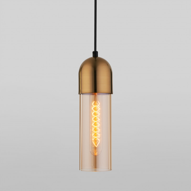 Подвесной светильник Eurosvet Airon 50180/1 янтарный