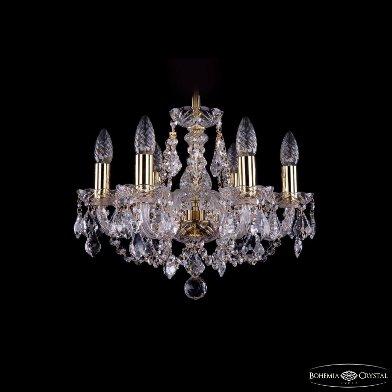 Подвесная люстра Bohemia Ivele Crystal 1406/6/141 G Leafs