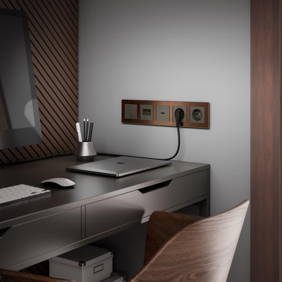 Розетка HDMI Werkel серо-коричневый WL07-60-11 4690389111020 a039271