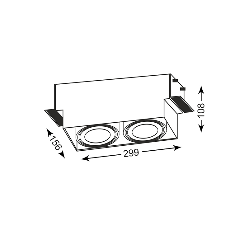 Встраиваемый светильник Zumaline ONEON DL 111-2 94364-WH