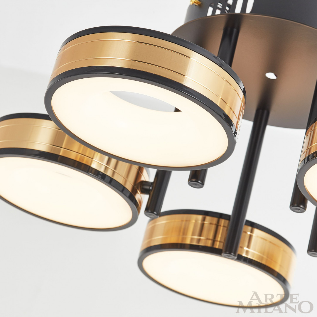 Потолочная люстра Arte Milano 271040/5R BK/GD