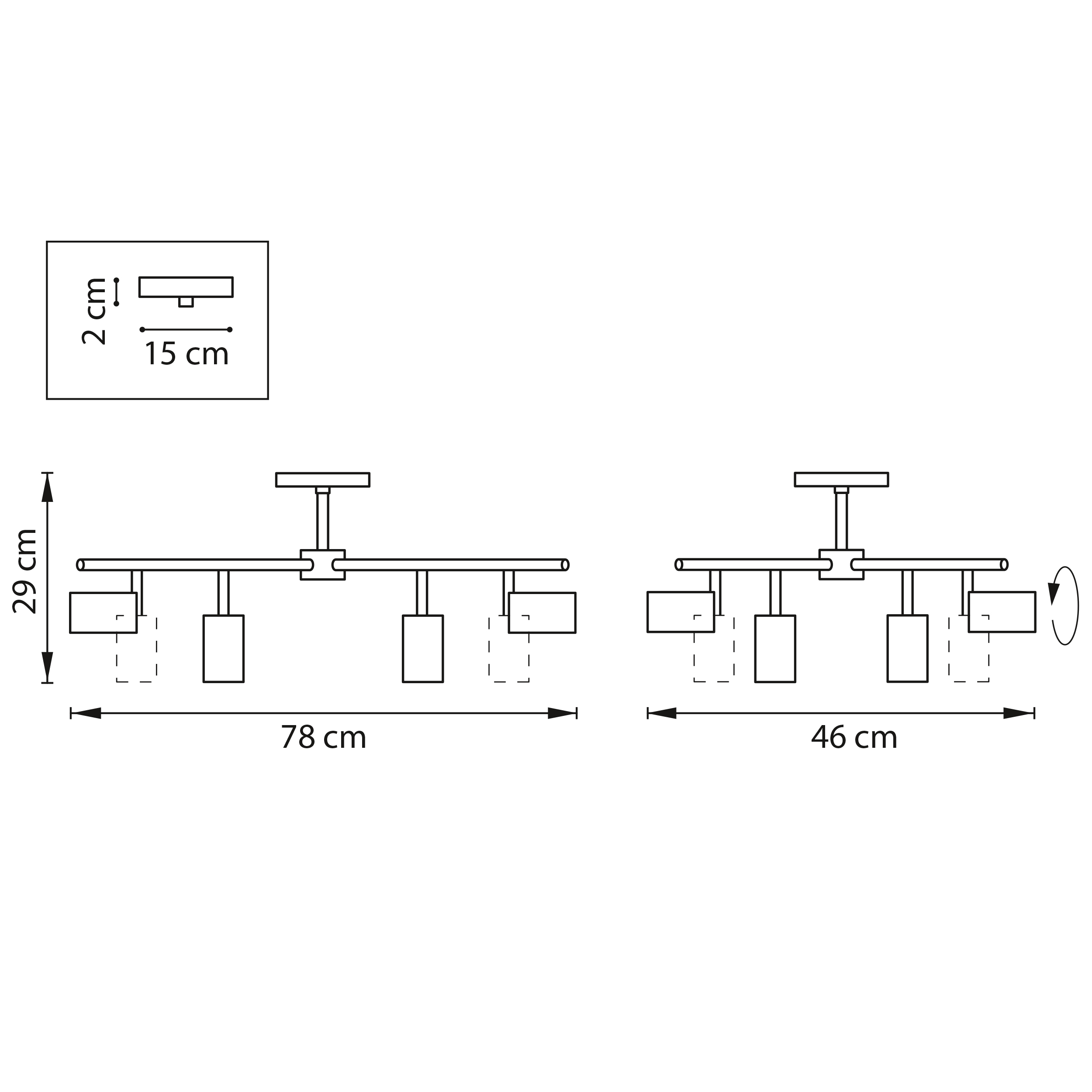 Люстра на штанге Lightstar Rullo LR728364374 (571728+214437-4+214436-4)