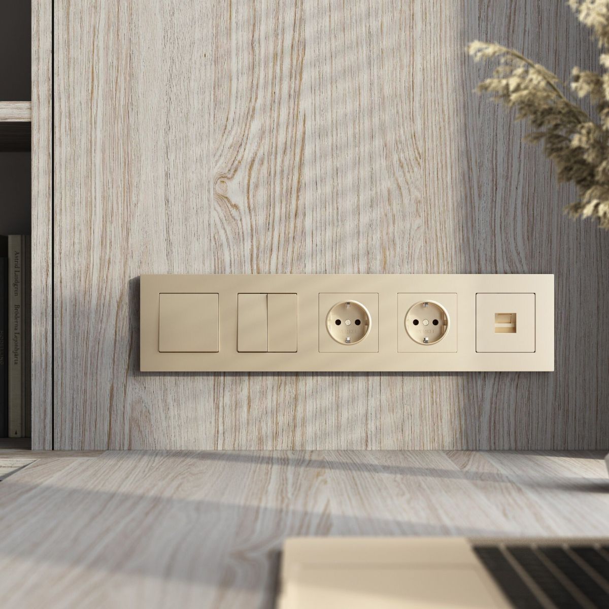 Рамка на 5 постов Werkel Slab (шампань софт) W0052911 4690389218460 a071629