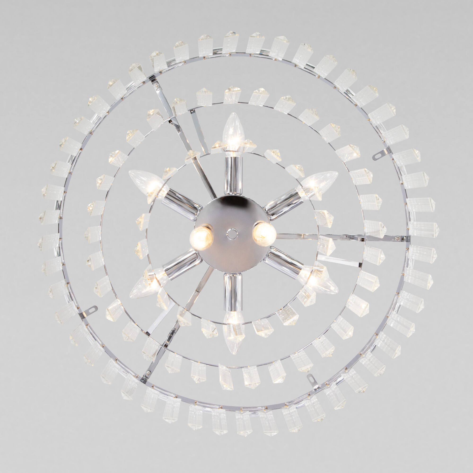 Подвесная люстра Eurosvet Elegante 10130/8 хром/прозрачный хрусталь Strotskis Smart a060642