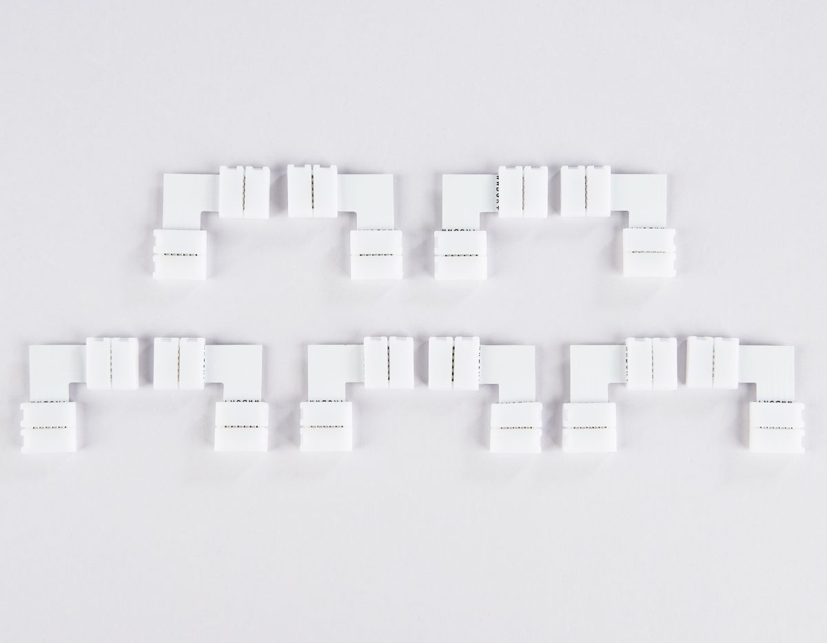 Соединитель угловой L для светодиодной ленты 5050 12/24V (6 конт.) GS6801 (10шт) Ambrella Light Illumination GS6801