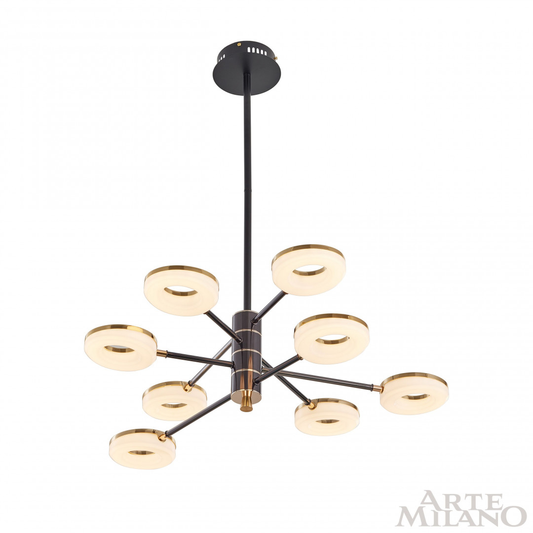 Люстра на штанге Arte Milano Ferrara 276699/8 BK/GD